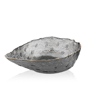 ARDESTO Bowl Leaf, 17.5cm, glass, gray