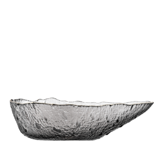 ARDESTO Bowl Leaf, 17.5cm, glass, gray