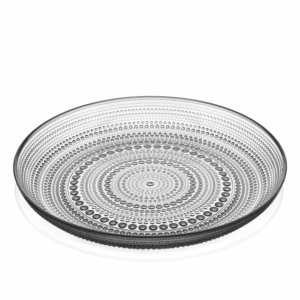 ARDESTO Plate Verbena, 24.5cm, glass, gray