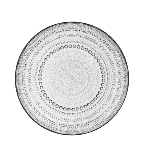 ARDESTO Plate Verbena, 24.5cm, glass, gray