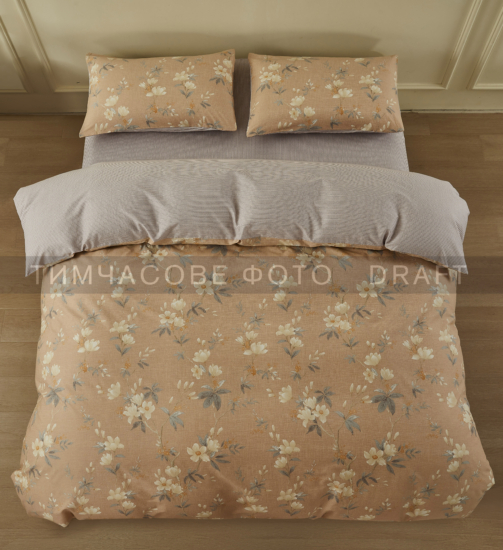 ARDESTO Bedding set 1.5 Gloria, sateen, magnolia, stripes, duvet cover160x220cm, bed sheet 160x220cm, pillowcases (2) 50x70cm, 100% cotton