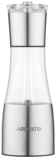 ARDESTO Salt and Pepper Mill 2 in 1 Gemini, 140ml, acryl, stainless steel, transparent