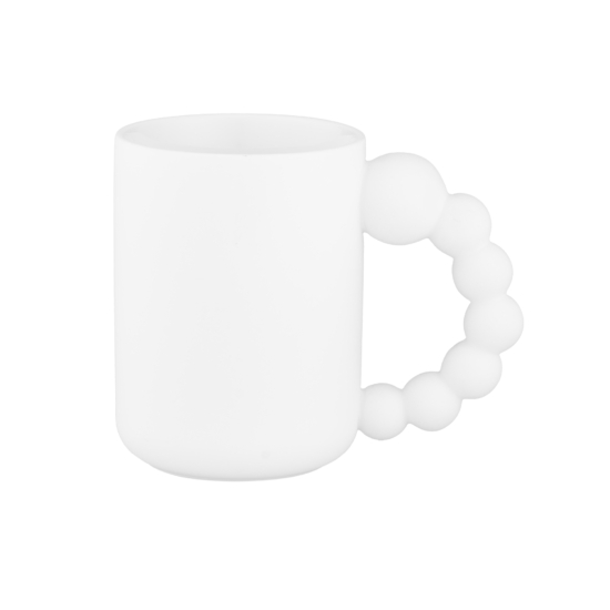 ARDESTO Mug Bubbles, 500ml, porcelain, white