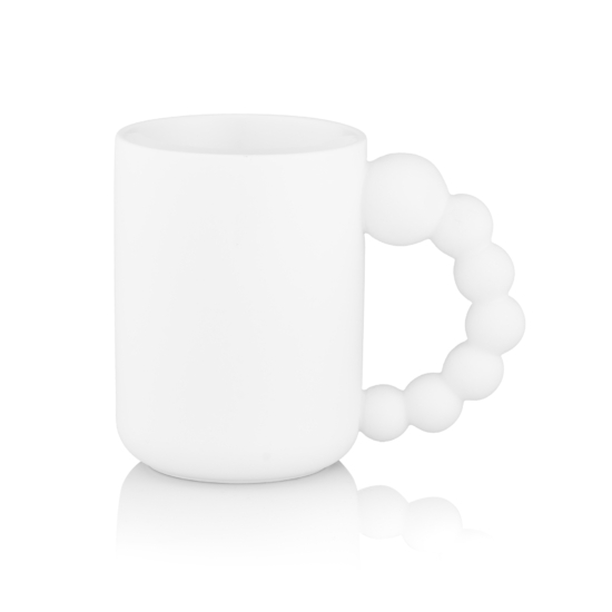 ARDESTO Mug Bubbles, 500ml, porcelain, white