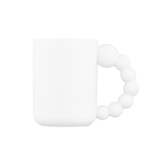 ARDESTO Mug Bubbles, 500ml, porcelain, white