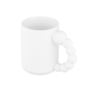 ARDESTO Mug Bubbles, 500ml, porcelain, white