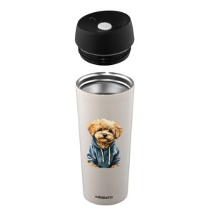 ARDESTO Термокухоль Coffee Time Maltipoo 450мл, нержавіюча сталь, бежевий