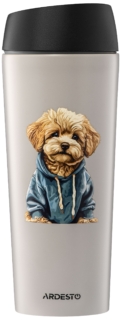 ARDESTO Термокухоль Coffee Time Maltipoo 450мл, нержавіюча сталь, бежевий