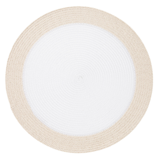 ARDESTO Serving mat, 30х45cm, PP, oval, white-beige