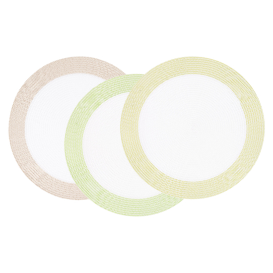 ARDESTO Serving mat, 30х45cm, PP, oval, white-beige