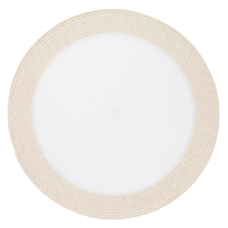 ARDESTO Serving mat, 30х45cm, PP, oval, white-beige