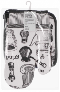 ARDESTO Potholder set for kitchen Kitchen 17х28cm, 20х20cm, 90% polyester, 10% cotton