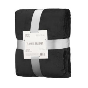 ARDESTO Flannel blanket 200х220cm, 100% polyester, black