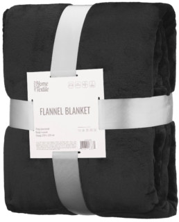 ARDESTO Плед Flannel 200х220см, 100% полиэстер, черный