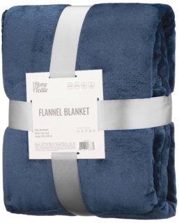 ARDESTO Плед Flannel 160х200см, 100% полиэстер, синий темный