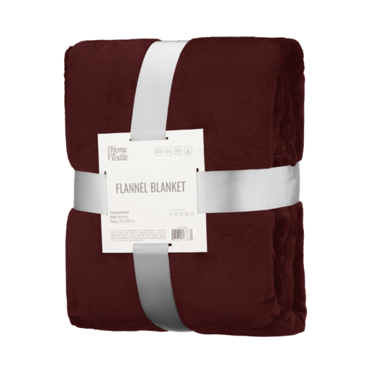 ARDESTO Flannel blanket 160х200cm, 100% polyester, burgundy