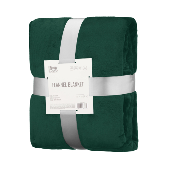 ARDESTO Flannel blanket 160х200cm, 100% polyester, emerald