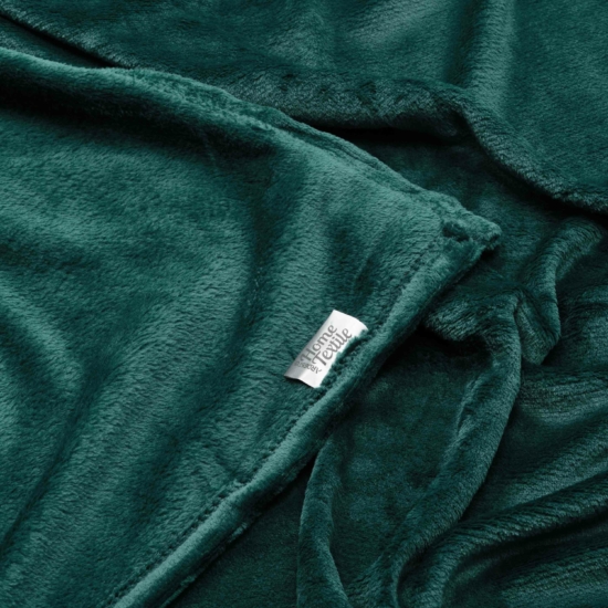 ARDESTO Flannel blanket 200х220cm, 100% polyester, emerald