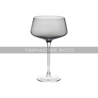 ARDESTO Champagne glasses set Black Mars Avior 270ml, 2pcs, glass, grey-transparent