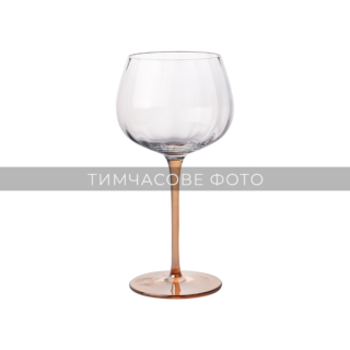 ARDESTO Wine glasses set Black Mars Amber 420ml, 2pcs, glass, transparent-golden