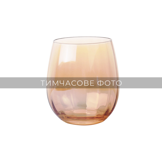 ARDESTO Low glasses set Black Mars Amber 480ml, 2pcs, glass, golden