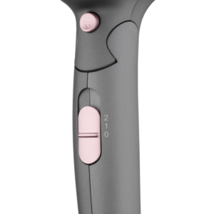 ARDESTO Hair Dryer Pink Touch, 2000W, 2 speeds, 2 heat setting, foldable handle, gray+pink