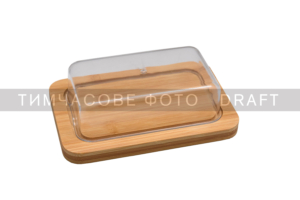 ARDESTO Butter dish Midori, 19х12.5х6cm, bamboo, plastic