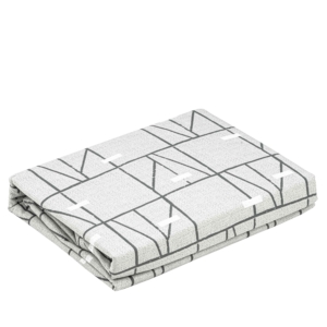 ARDESTO Bedding set 2.0 Gloria, sateen, geometry, grey, duvet cover 200x220cm, bed sheet 230x240cm, pillowcases (2) 50x70cm, 100% cotton