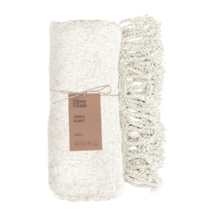 ARDESTO Chenille blanket 140х190cm, 100% polyester, ivory