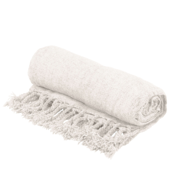 ARDESTO Chenille blanket 140х190cm, 100% polyester, ivory