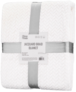 ARDESTO Плед Jacquard Braid 200х220см, 100% поліестер, айворі