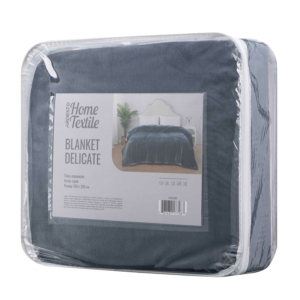 ARDESTO Delicate blanket 160х200cm, 100% polyester, grey