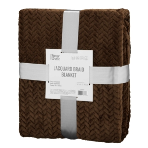 ARDESTO Плед Jacquard Braid 160х200см, 100% полиэстер, коричневый