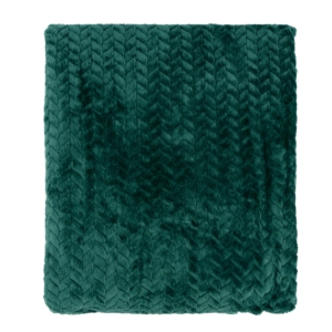 ARDESTO Jacquard Braid blanket 160х200cm, 100% polyester, emerald