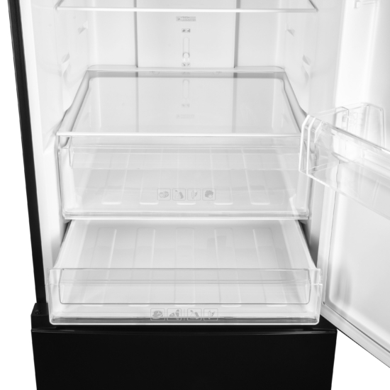 ARDESTO Ref with bottom freezer, 184×60х66.5, ref-218L, freez.-97L, 2doors, А+, NF, fresh zone, black