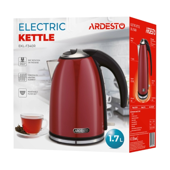 ARDESTO Electric Kettle EKL-F340R red