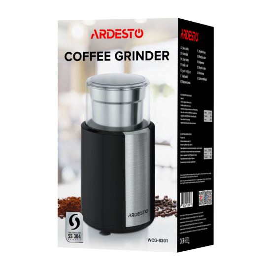 ARDESTO сoffee grinder rotary 200W, grain volume-60g, plastic/iron, black