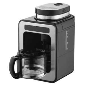 ARDESTO coffee maker drip 0.6l, ground + beans, display, silver-black