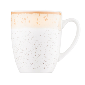 ARDESTO Mug Siena, 360ml, porcelain, white-yellow