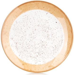 ARDESTO Dessert plate Siena, 19cm, porcelain, white-yellow