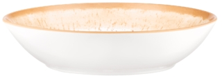 ARDESTO Soup plate Siena, 790ml, 20cm, porcelain, white-yellow