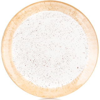 ARDESTO Dinner plate Siena, 27cm, porcelain, white-yellow