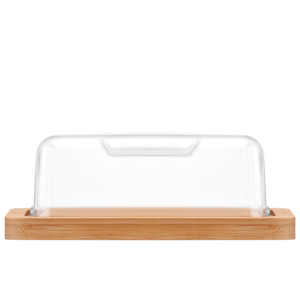 ARDESTO Butter dish Midori, 20х15х7.5cm, bamboo, plastic