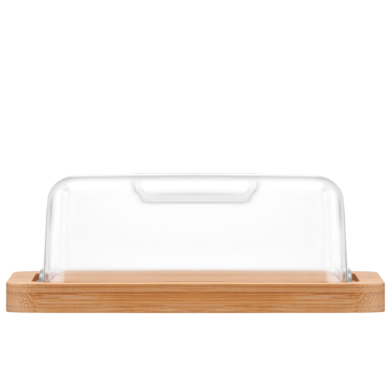 ARDESTO Butter dish Midori, 20х15х7.5cm, bamboo, plastic