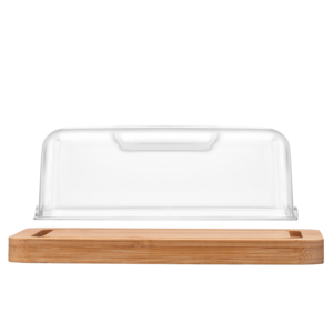 ARDESTO Butter dish Midori, 20х15х7.5cm, bamboo, plastic