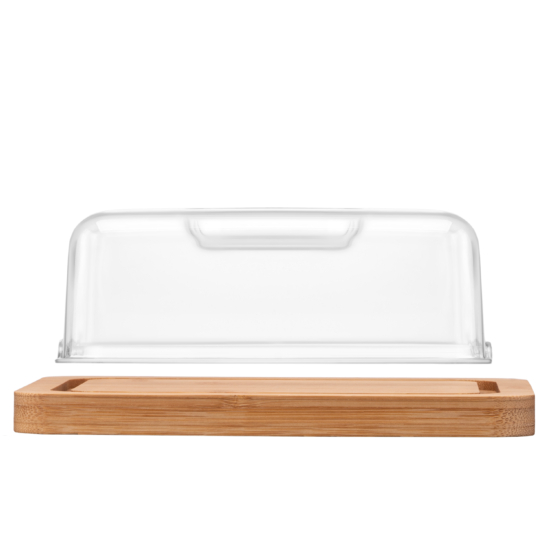 ARDESTO Butter dish Midori, 20х15х7.5cm, bamboo, plastic