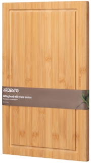 ARDESTO Cutting board with groove Midori, 40х28х1.5cm, bamboo