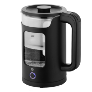 ARDESTO Electric Kettle 1.5L, glass+plastic, black