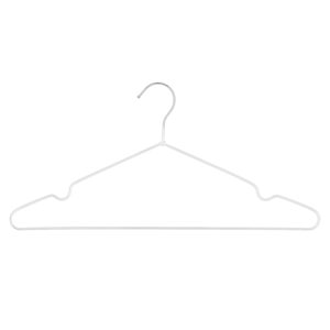 ARDESTO Hanger Set 40.5cm, 10pcs, metal, PVC, white