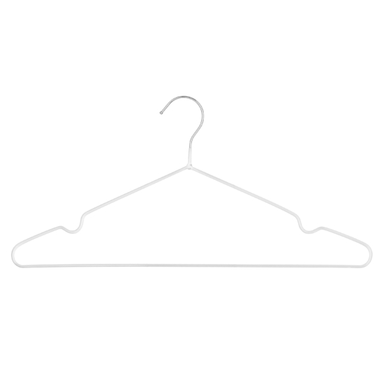ARDESTO Hanger Set 40.5cm, 10pcs, metal, PVC, white